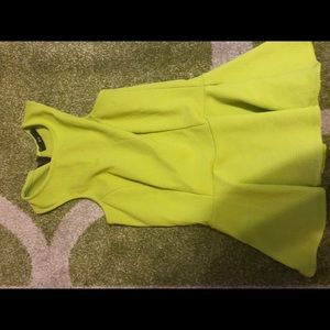 Lime Green Racer Back Peplum Top